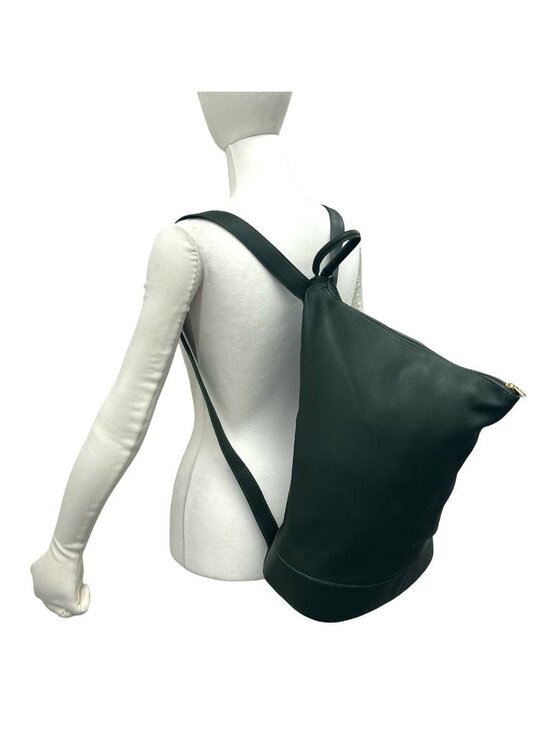 Loewe Anton Logo Leather Backpack Green main image 10